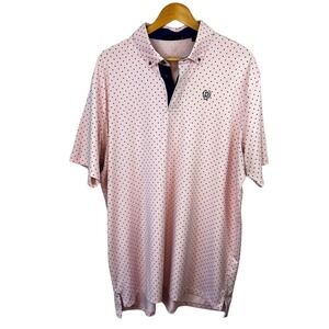 Greyson Golf Men's Icon Wolf Pink Short Sleeve Polo Shirt Size XL Mauve Mist
